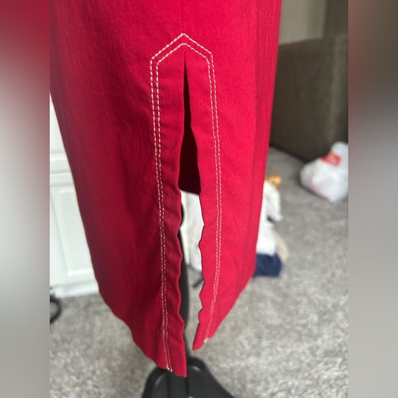 Express Y2K Stretch sleeveless little red dress size 5/6 - Picture 5 of 14